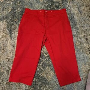 St. John's Bay Red Capri Pants Size 16